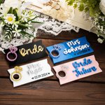 Henkilökohtainen akryyli 3D Glitter Ring Tulevaisuuden rouva nimilevy Tag Topper for Stanley Tumbler Accessory Häät vuosipäivä lahja vaimo Fiancee Morsian