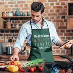 Personalized The GrillFather Waterproof Apron with 1-14 Kid Names Father's Day Gift for Dad Grandpa Cooking Lover