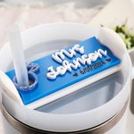 Henkilökohtainen akryyli 3D Glitter Ring Tulevaisuuden rouva nimilevy Tag Topper for Stanley Tumbler Accessory Häät vuosipäivä lahja vaimo Fiancee Morsian