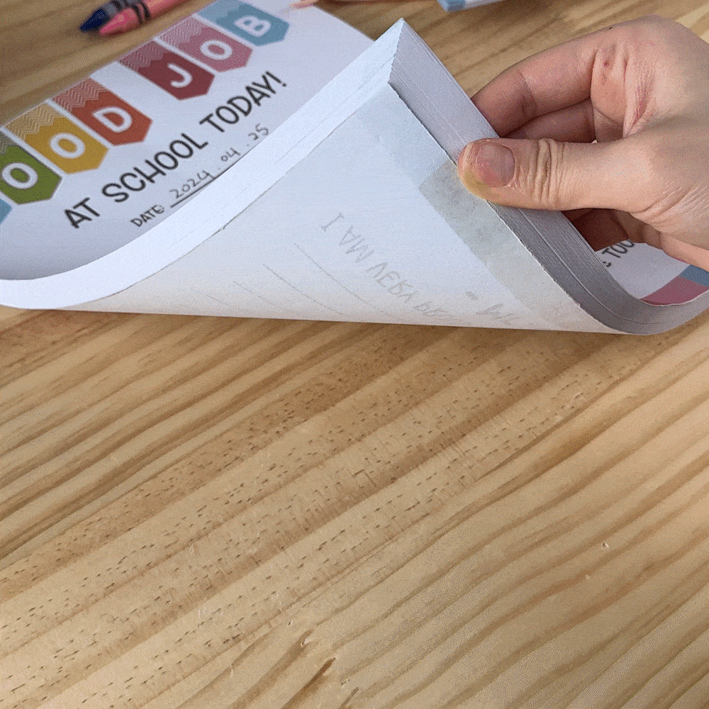 Personalized Colourful At School Today Notepad with Name Teacher's Day Appreciation School Season Gift for Teacher