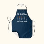 Personalized The GrillFather Waterproof Apron with 1-14 Kid Names Father's Day Gift for Dad Grandpa Cooking Lover