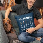 Personalisierte Multicolor lustig Grill werfen Kissenbezug mit Namen Vatertag Geburtstag Geschenk für Vater Kochen Liebhaber