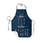 Personalisierte Multicolor Grill wasserdichte Schürze mit Namen Vatertag Geburtstag Geschenk für Papa Opa Kochen Liebhaber