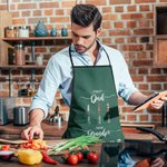 Personalisierte Multicolor Grill wasserdichte Schürze mit Namen Vatertag Geburtstag Geschenk für Papa Opa Kochen Liebhaber