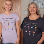 Personalized Grandma's Garden Watercolour Birth Flower T-shirt Sweatshirt with 1-14 Names Mother's Day Birthday Gift for Woman