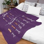 Personalizada Primero Papá Ahora Abuelo Barbacoa Manta suave con nombres Día del Padre Regalo para papá Abuelo