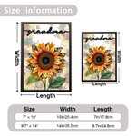 Personalized Sunflower Wooden Plaque with 1-17 Kid’s Names Mother's Day Birthday Gift for Mom Grandma