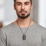 Personalised Dad Locket Necklace with Birthstone and Photo Father's Day Gift for Him