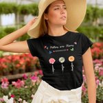 Personalized Grandma's Garden Watercolour Birth Flower T-shirt Sweatshirt with 1-14 Names Mother's Day Birthday Gift for Woman