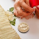 Personalized Magnetic Flower Needle Holder with Engraved Name Birthday Anniversary Gift for Sewing Lovers