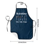 Personalized The GrillFather Waterproof Apron with 1-14 Kid Names Father's Day Gift for Dad Grandpa Cooking Lover