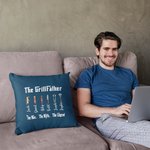 Personalisierte Multicolor lustig Grill werfen Kissenbezug mit Namen Vatertag Geburtstag Geschenk für Vater Kochen Liebhaber