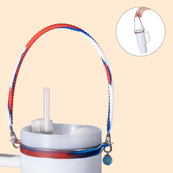 Silicone Water Bottle Holder with Birth Flower Initial Charm for Stanley Tumbler - Birthday Gift