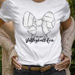 Personalisierte Coquette Bogen Volleyball Basketball 100% Baumwolle Kind Erwachsene T-Shirt mit Namen Geburtstag Party Geschenk für Sportliebhaber Fam