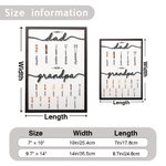 Personalizado Primer Papa Ahora Abuelo Barbacoa Marco de la placa de madera Signo con el nombre del niño Día del Padre Cumpleaños Regalo para Papá Abu