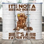 Personalized Dad Bear and Baby Bear 20oz Straight Skinny Tumbler with Straw 1-7 Kid Names Father's Day Gift for Dad