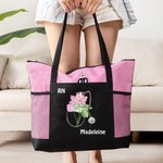 Personalisierte Aquarell Geburtsblume Stethoskop Tragetasche große Kapazität Tote Bag Anerkennung Graduierung Geschenk für medizinisches Personal