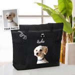 Personalised Oil Painting Style Pet Portrait Photo Large Capacity Tote Bag Birthday Anniversary Gift for Pet Lover