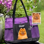 Personalised Oil Painting Style Pet Portrait Photo Large Capacity Tote Bag Birthday Anniversary Gift for Pet Lover