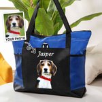 Personalised Oil Painting Style Pet Portrait Photo Large Capacity Tote Bag Birthday Anniversary Gift for Pet Lover