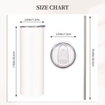 Personalized Dad Bear and Baby Bear 20oz Straight Skinny Tumbler with Straw 1-7 Kid Names Father's Day Gift for Dad