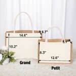 Sac en Toile de Jute Personnalisé avec 1-16 Prénoms et Fleurs de Naissance Cadeau Anniversaire Fête Voyage pour Femme