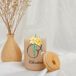 Personalized Watercolour Birth Flower Stethoscope 20oz Frosted Glass Tumbler with Bamboo Lid and Straw Nurse Week Graduation Gift for Nurse Doctor