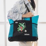 Personalisierte Aquarell Geburtsblume Stethoskop Tragetasche große Kapazität Tote Bag Anerkennung Graduierung Geschenk für medizinisches Personal