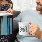 Tasse en Céramique Blanche Personnalisée avec Noms et Photos des Enfants Mug 330/450ml Cadeau de Fête des Pères pour Papa Famille