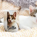 Personalisierte Aquarell Haustier Porträt Malerei 12oz Weinbecher mit Namen Deckel und Strohhalm Geburtstag Haustier Verlust Gedenkgeschenk für Katze 