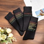 Personalised Husband Father Grandpa Legend Cotton Soft Crew Socks with Text Funny Father's Day Birthday Gift for Men