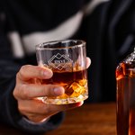 Personalised Monogram 7oz Food Grade Whisky Glasses Tumbler with Engraved Initial and Name Birthday Father's Day Gift for Man