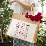 Personalized Coquette Bow Charitable Blessed Words of Bible Tote Bag with Name Inspirational Birthday Gift for Her