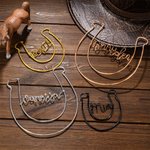 Personalized Multiple Sizes Handmade Horseshoe Sign Stable Door Decoration with Wire Name Good Luck Anniversary Gift for Horse Lover