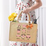 Personalized Coquette Bow Charitable Blessed Words of Bible Tote Bag with Name Inspirational Birthday Gift for Her