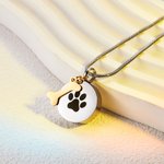 Henkilökohtainen kaiverrettu Pet Photo & Paw Ashes kaulakoru Free Funnel Kit ja Bag Memorial Keepsake lahja Dog Cat Pet Loversille