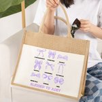 Personalized Coquette Bow Charitable Blessed Words of Bible Tote Bag with Name Inspirational Birthday Gift for Her