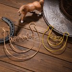 Personalized Multiple Sizes Handmade Horseshoe Sign Stable Door Decoration with Wire Name Good Luck Anniversary Gift for Horse Lover