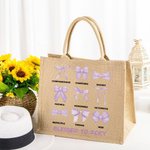 Personalized Coquette Bow Charitable Blessed Words of Bible Tote Bag with Name Inspirational Birthday Gift for Her