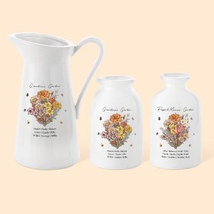 Gepersonaliseerde Geboorte Bloemen Boeket Keramische Vaas Home Decoratie Moederdag Verjaardagscadeau voor oma Moeder