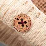 Boutons en Bois Faits à la Main Personnalisés avec Nom Lot de 10 Accessoires de Vêtements Cadeau pour Mère Grand-Mère Amateur de Tricot