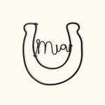 Personalized Multiple Sizes Handmade Horseshoe Sign Stable Door Decoration with Wire Name Good Luck Anniversary Gift for Horse Lover