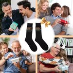 Personalised Husband Father Grandpa Legend Cotton Soft Crew Socks with Text Funny Father's Day Birthday Gift for Men