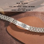 Personligt graverat morsekodarmband för män med hemligt meddelande Fars dag Jubileumspresent till honom