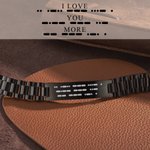 Personligt graverat morsekodarmband för män med hemligt meddelande Fars dag Jubileumspresent till honom