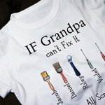 Camiseta personalizada 100% algodón con diseño de herramientas de reparación con 1-12 nombres Divertido regalo de cumpleaños Día del Padre para papá A