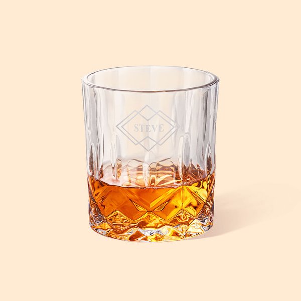 Monogram 7oz Whiskey Glass Tumbler with Engraving