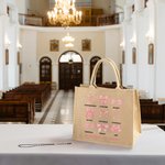 Personalized Coquette Bow Charitable Blessed Words of Bible Tote Bag with Name Inspirational Birthday Gift for Her