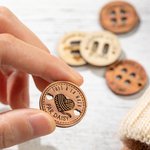 Boutons en Bois Faits à la Main Personnalisés avec Nom Lot de 10 Accessoires de Vêtements Cadeau pour Mère Grand-Mère Amateur de Tricot