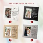 Personalized Mother of the Bride Poem Leather Photo Frame with Folding Stand and Hanger Wedding Thank You Gift for Mom